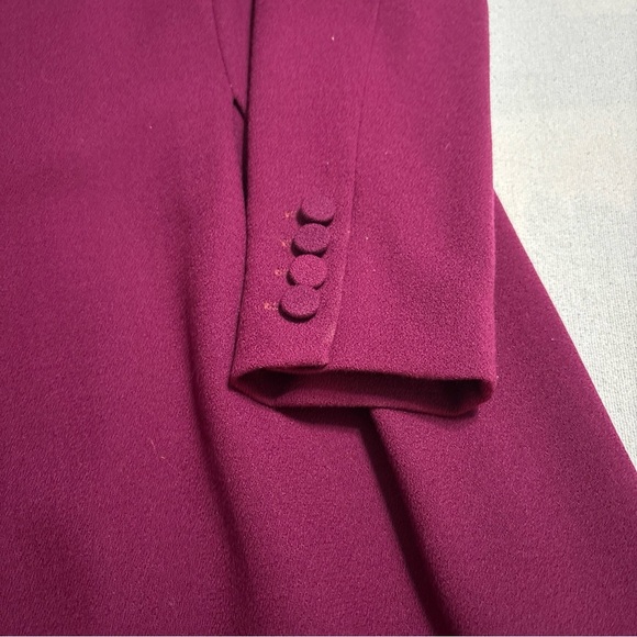 Vintage Maggy London Wool‎ A-Line Dress Purple Long Sleeve Sz6P Fully Lined - Picture 4 of 12